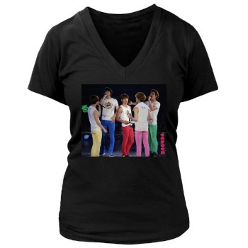 SHINee Women's Deep V-Neck TShirt