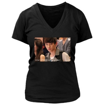 SHINee Women's Deep V-Neck TShirt