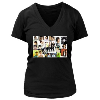 SHINee Women's Deep V-Neck TShirt