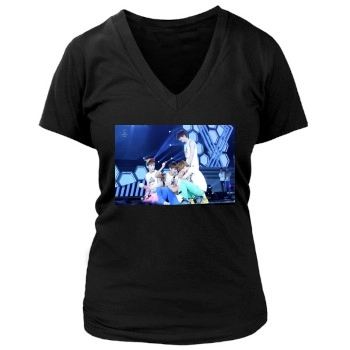 SHINee Women's Deep V-Neck TShirt