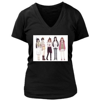 SHINee Women's Deep V-Neck TShirt