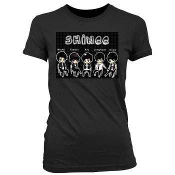 SHINee Women's Junior Cut Crewneck T-Shirt