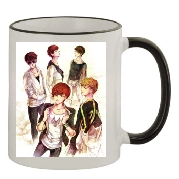 SHINee 11oz Colored Rim & Handle Mug