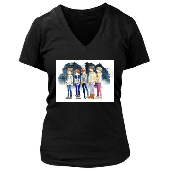 SHINee Women's Deep V-Neck TShirt