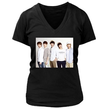 SHINee Women's Deep V-Neck TShirt