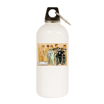 SHINee White Water Bottle With Carabiner