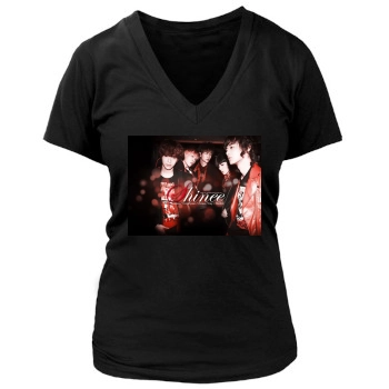 SHINee Women's Deep V-Neck TShirt