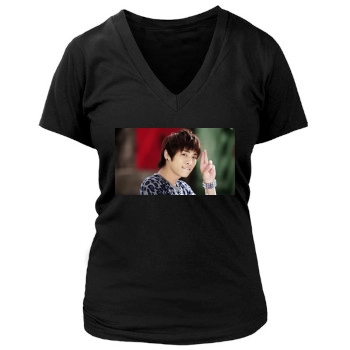 SHINee Women's Deep V-Neck TShirt