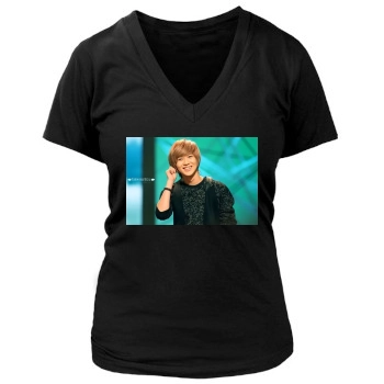 SHINee Women's Deep V-Neck TShirt