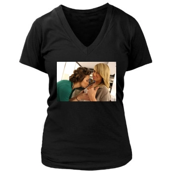 Sara Jean Underwood Women's Deep V-Neck TShirt