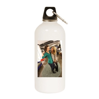 Sara Jean Underwood White Water Bottle With Carabiner