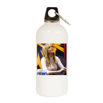 Sara Jean Underwood White Water Bottle With Carabiner