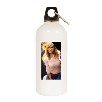 Sara Jean Underwood White Water Bottle With Carabiner