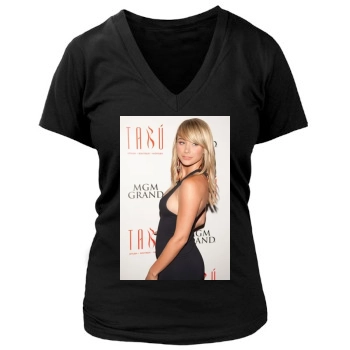 Sara Jean Underwood Women's Deep V-Neck TShirt