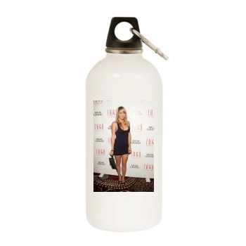 Sara Jean Underwood White Water Bottle With Carabiner