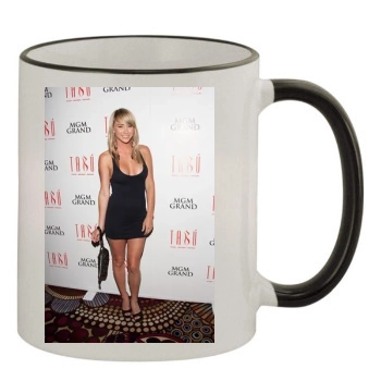 Sara Jean Underwood 11oz Colored Rim & Handle Mug