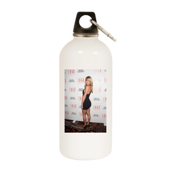 Sara Jean Underwood White Water Bottle With Carabiner