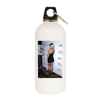 Sara Jean Underwood White Water Bottle With Carabiner