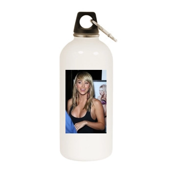 Sara Jean Underwood White Water Bottle With Carabiner