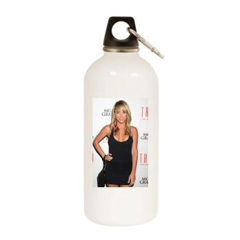 Sara Jean Underwood White Water Bottle With Carabiner