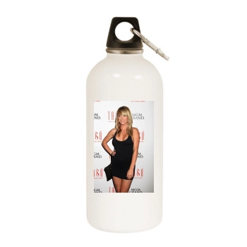 Sara Jean Underwood White Water Bottle With Carabiner