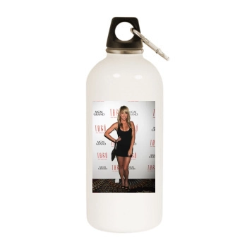 Sara Jean Underwood White Water Bottle With Carabiner