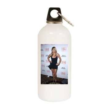 Sara Jean Underwood White Water Bottle With Carabiner