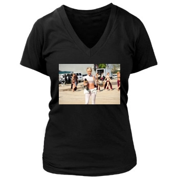 Sara Jean Underwood Women's Deep V-Neck TShirt