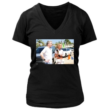 Sara Jean Underwood Women's Deep V-Neck TShirt