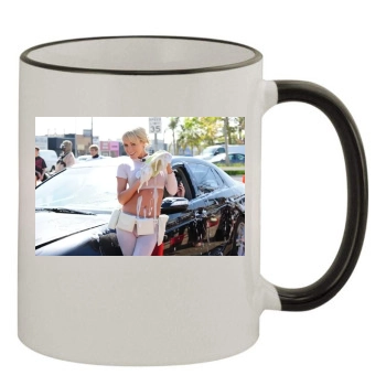 Sara Jean Underwood 11oz Colored Rim & Handle Mug