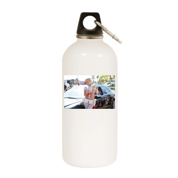 Sara Jean Underwood White Water Bottle With Carabiner