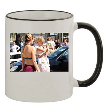 Sara Jean Underwood 11oz Colored Rim & Handle Mug