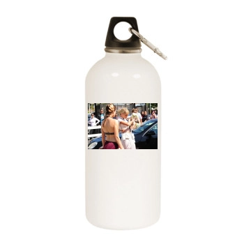 Sara Jean Underwood White Water Bottle With Carabiner