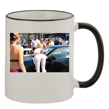 Sara Jean Underwood 11oz Colored Rim & Handle Mug