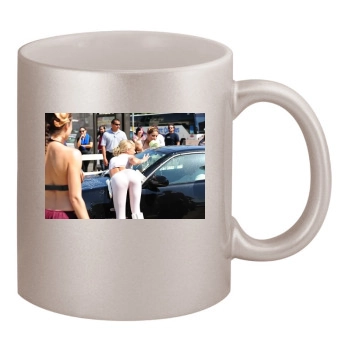 Sara Jean Underwood 11oz Metallic Silver Mug