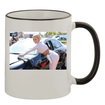 Sara Jean Underwood 11oz Colored Rim & Handle Mug