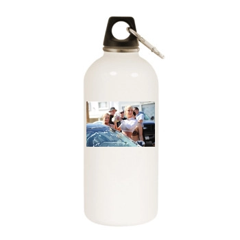 Sara Jean Underwood White Water Bottle With Carabiner