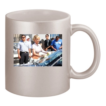 Sara Jean Underwood 11oz Metallic Silver Mug