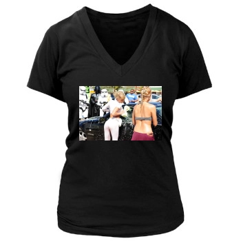 Sara Jean Underwood Women's Deep V-Neck TShirt