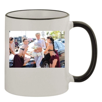 Sara Jean Underwood 11oz Colored Rim & Handle Mug