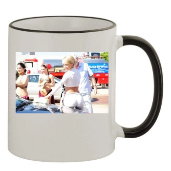 Sara Jean Underwood 11oz Colored Rim & Handle Mug