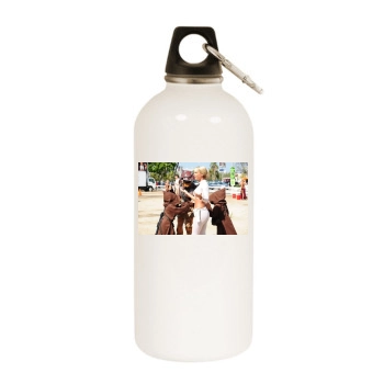 Sara Jean Underwood White Water Bottle With Carabiner