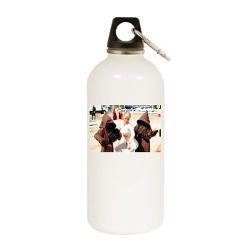 Sara Jean Underwood White Water Bottle With Carabiner