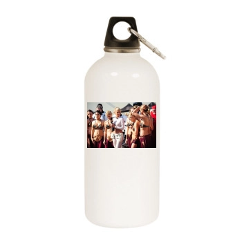 Sara Jean Underwood White Water Bottle With Carabiner