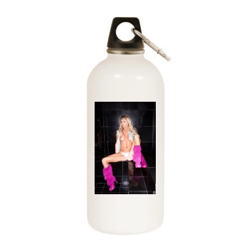 Sara Jean Underwood White Water Bottle With Carabiner