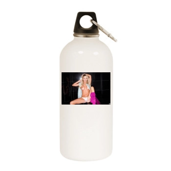 Sara Jean Underwood White Water Bottle With Carabiner