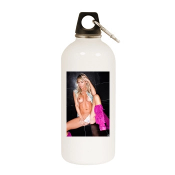 Sara Jean Underwood White Water Bottle With Carabiner