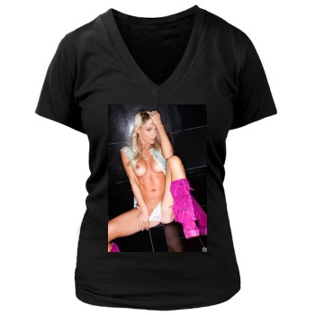 Sara Jean Underwood Women's Deep V-Neck TShirt