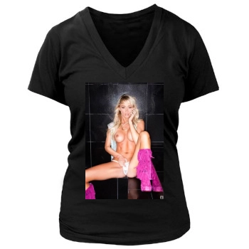 Sara Jean Underwood Women's Deep V-Neck TShirt