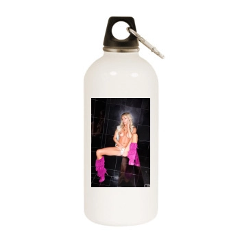 Sara Jean Underwood White Water Bottle With Carabiner